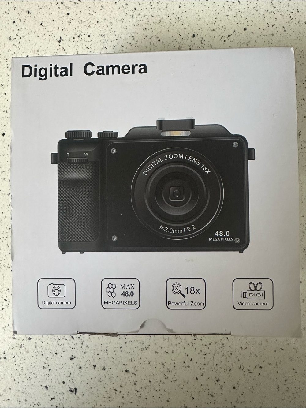 Digital Camera - Black Compact Point & Shoot
